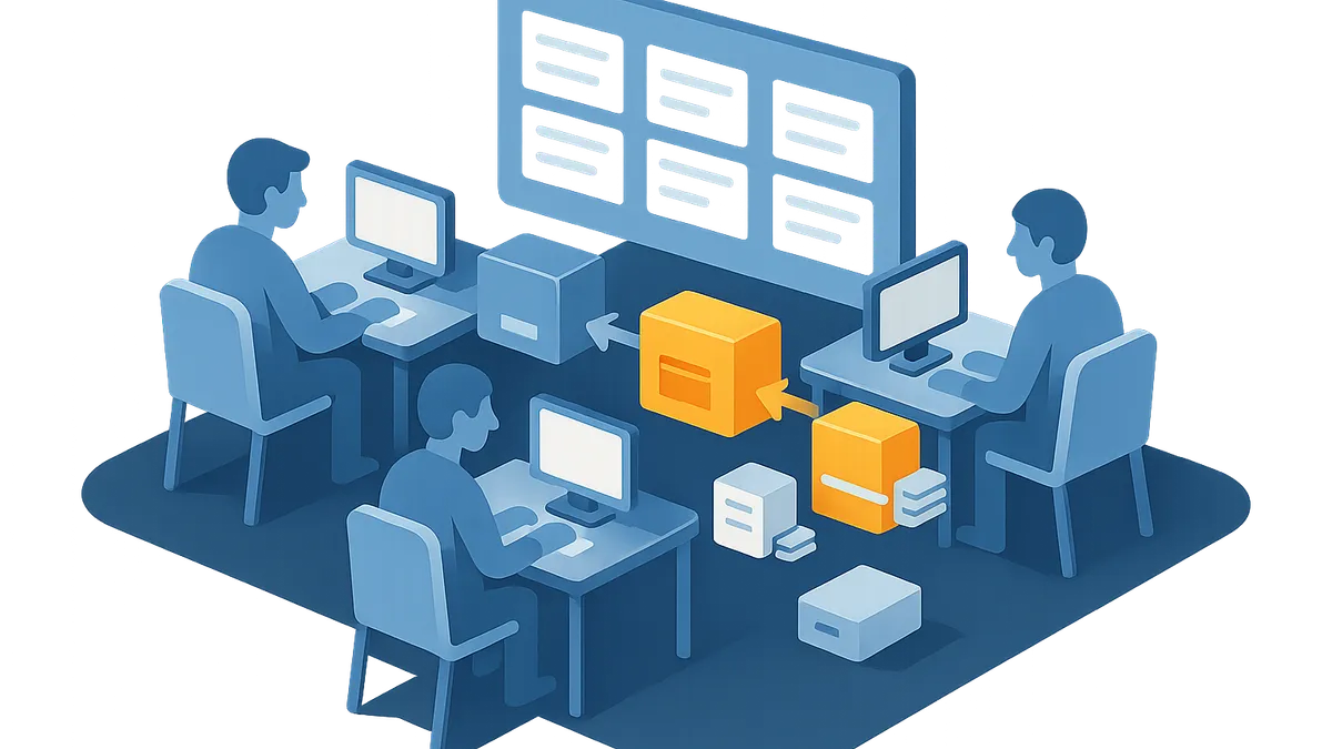 Multiple freight cases moving between agents while retaining order context and assignment status