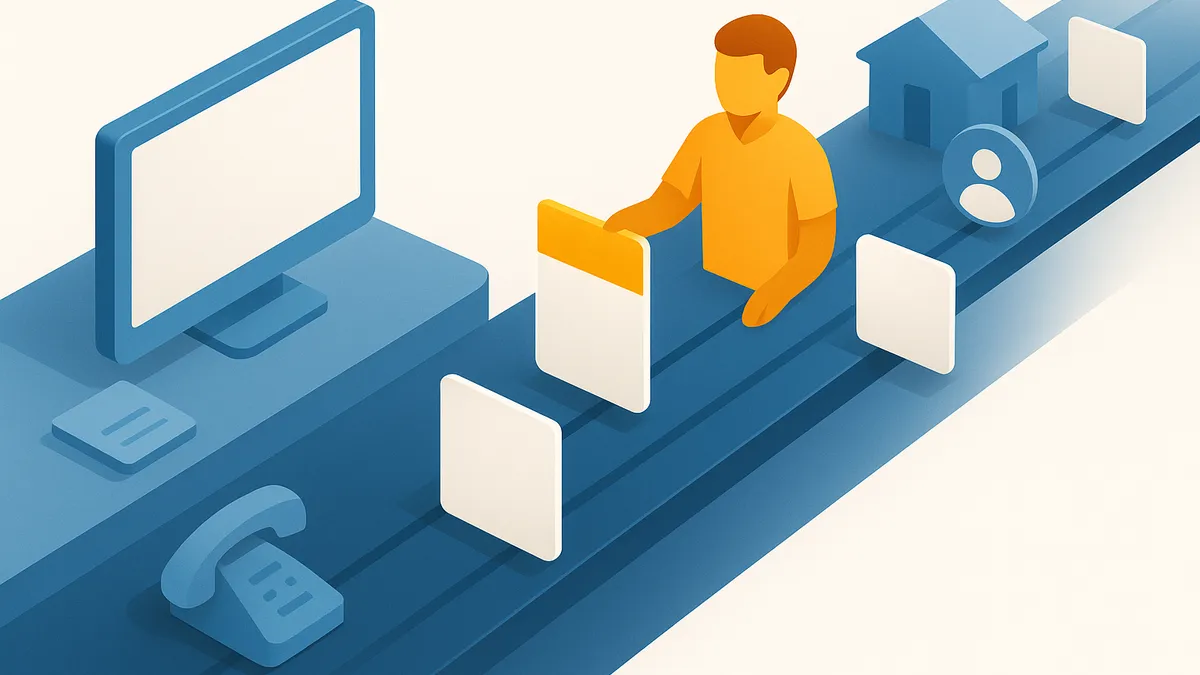 A freight exception passing through office and field handoffs while retaining context