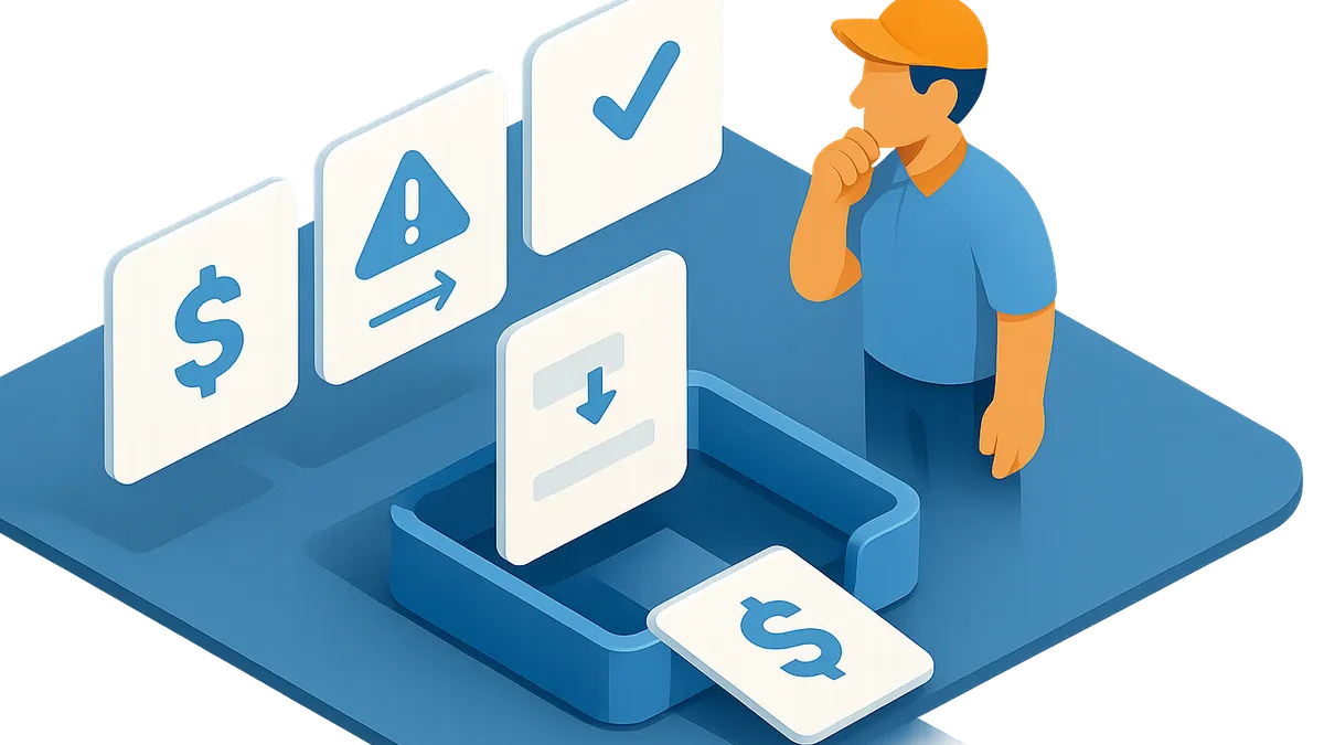 Three freight workflow template cards for customer quote requests, escalations, and finance adjustments move from review into a blue workflow tray
