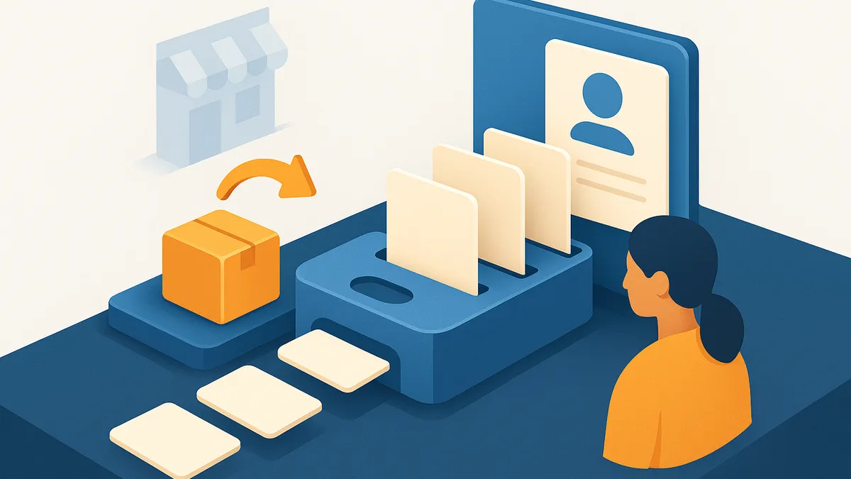 Ecommerce orders, returns, and exceptions sorted into a guided support queue