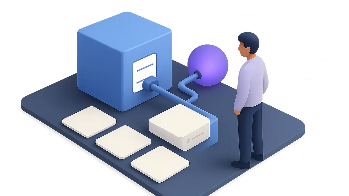 An external AI model provider connected to a controlled service-context boundary