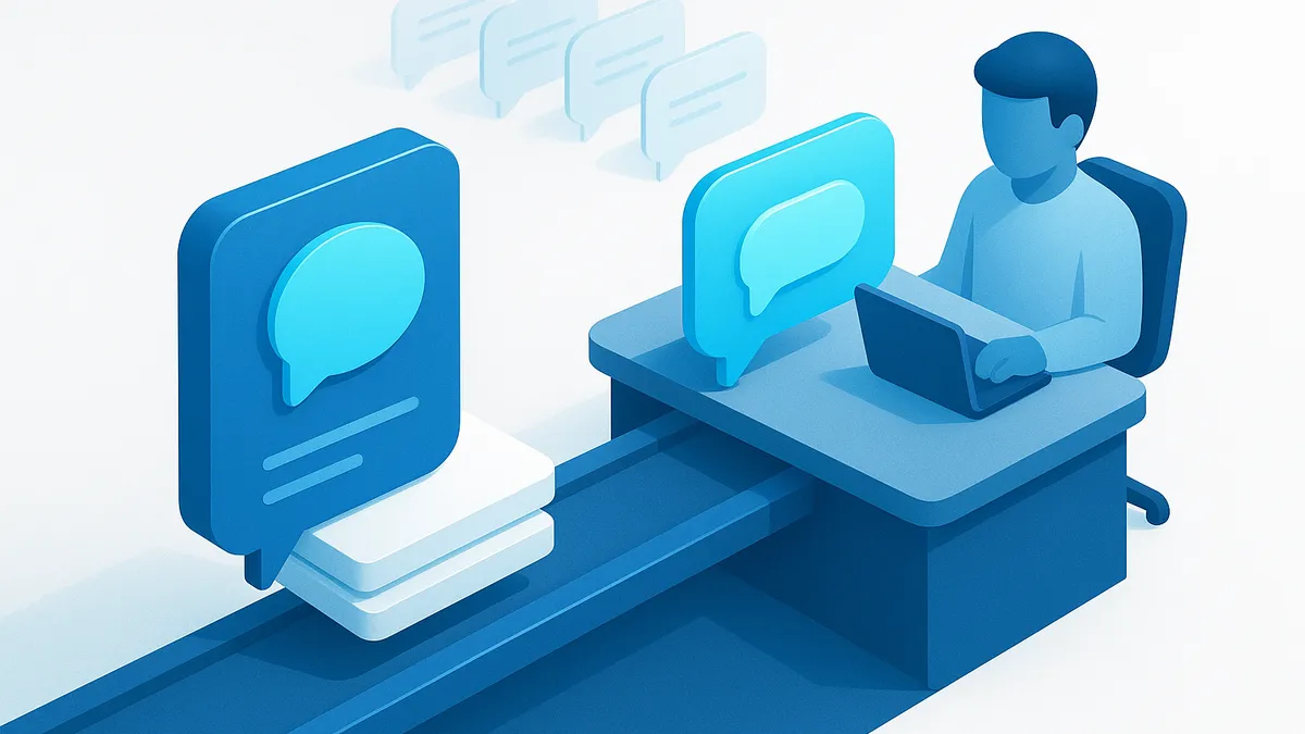 An automated chat handed off to a staffed agent while retaining its context