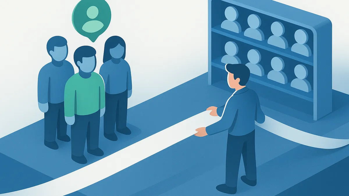 A group from one business account greeted as known, with their shared history already in hand