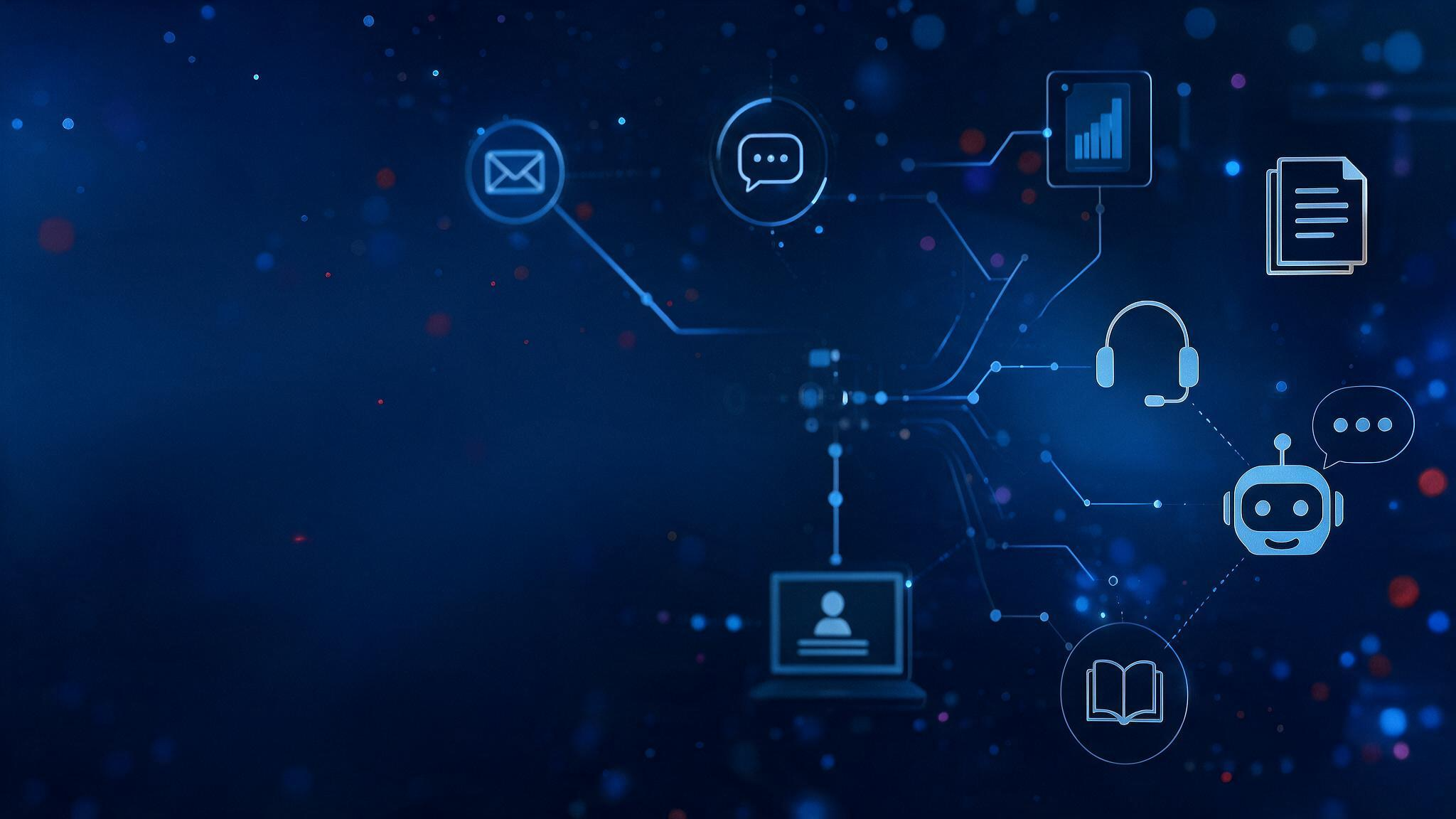 Customer service channels and tools converging into one iService workflow