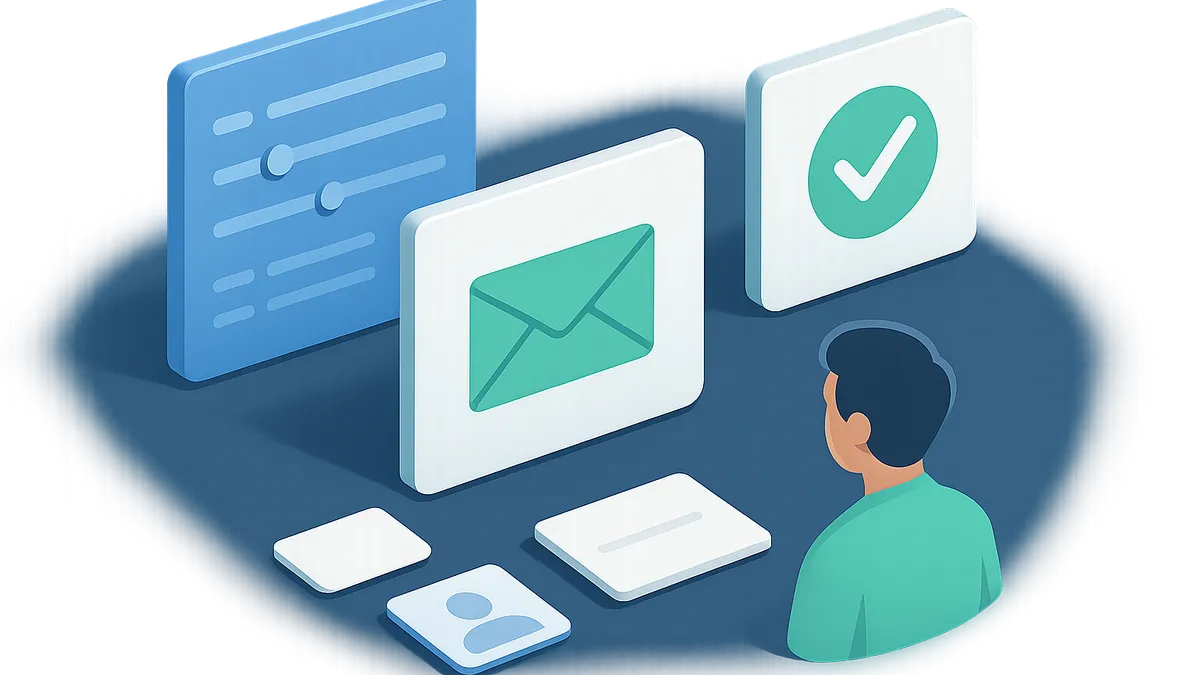A prepared mailing with contact criteria, permission controls, and a limited test send