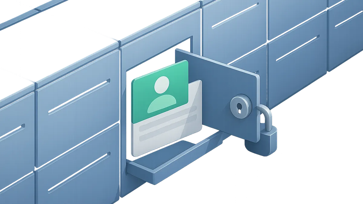 A signed-in customer opening only their own secure correspondence compartment
