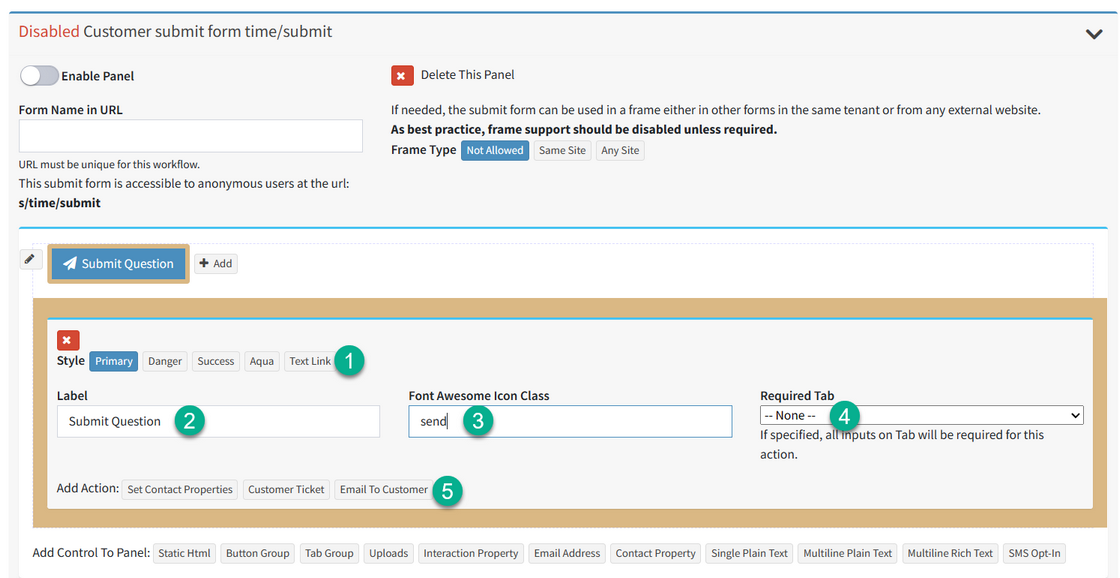 An iService customer submission form collecting the details its workflow needs